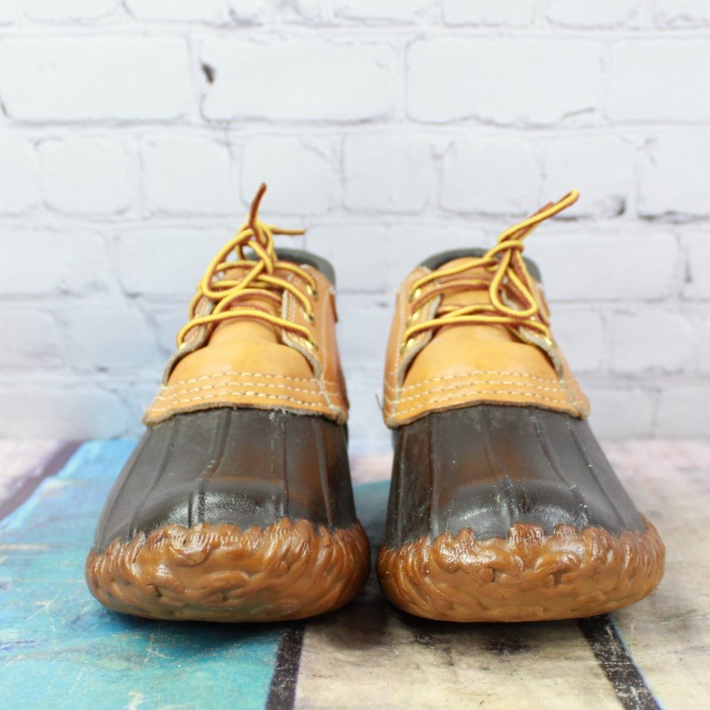 Vintage LL Bean Maine Hunting Shoe Leather Gumshoe Duck Boots Size 6 M - Picture 4 of 9